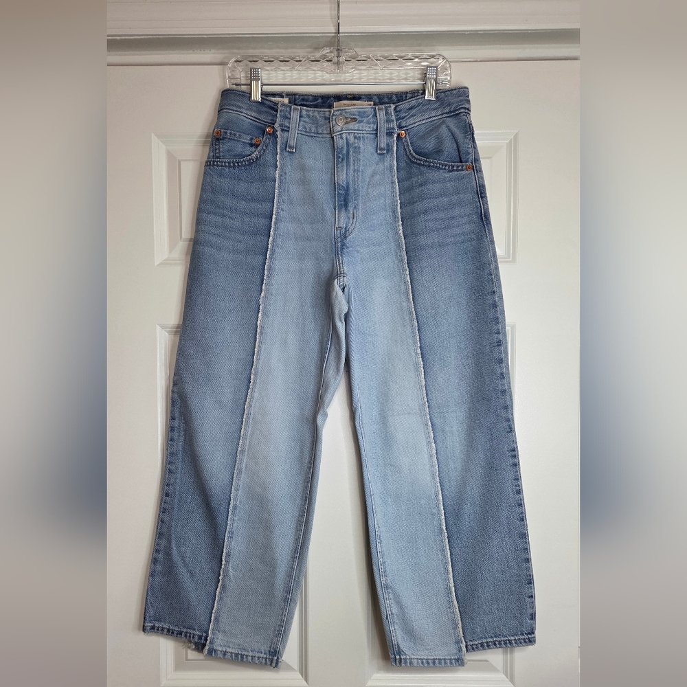 Levi's Premium Two-Tone Recrafted Baggy Dad Jeans - Size 28 - Picture 2 of 13